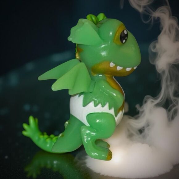 Ryans World Shelldon Green Dragon Mystery Figure Cartoon Remka Toy 2” - Picture 4 of 5